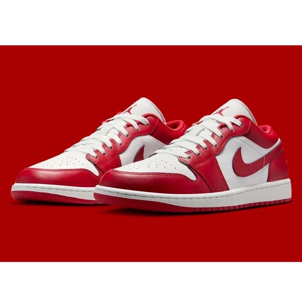 Nike Air Jordan 1 Low Summit White Varsity Red 553558-166 Men's size 11.5